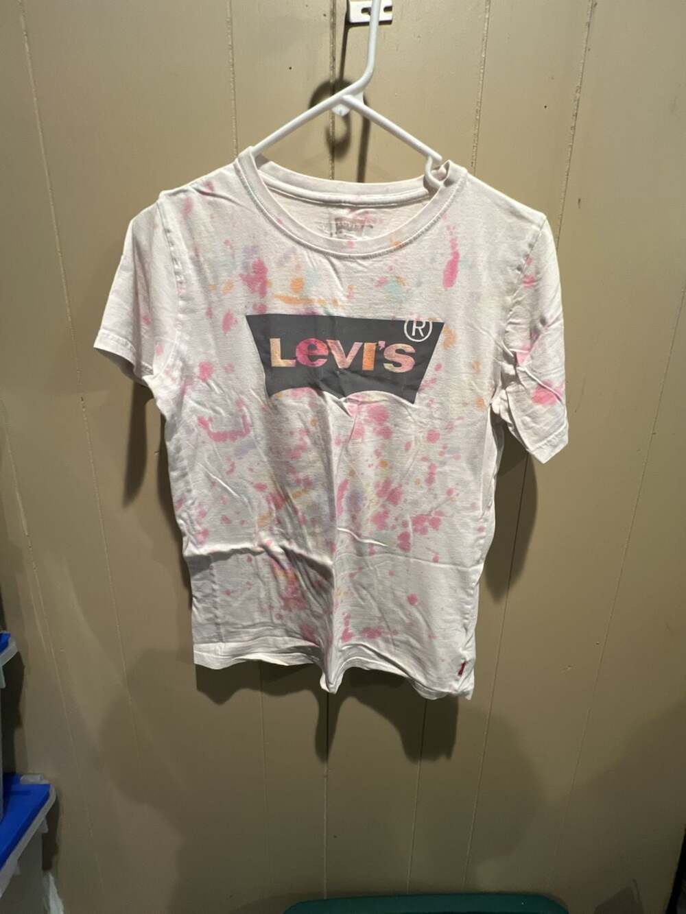 Levi's Tie-Dye Graphic T-Shirt White Pink Multicolored